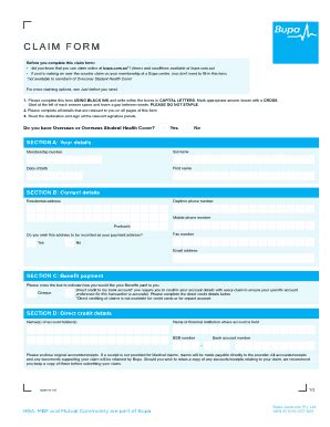 bupa optical claim online.